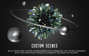立体水晶镂空几何图形特效合成PNG免抠无背景设计素材