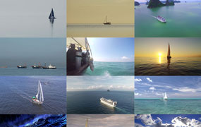 49个航海帆船游轮浪漫清新启航前行MP4格式风景视频素材