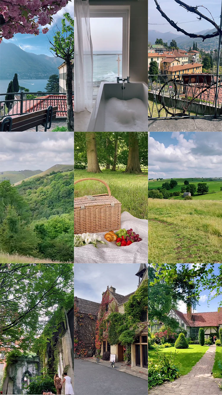 558款清新美好唯美大自然风景英国乡村小镇视频剪辑教程01