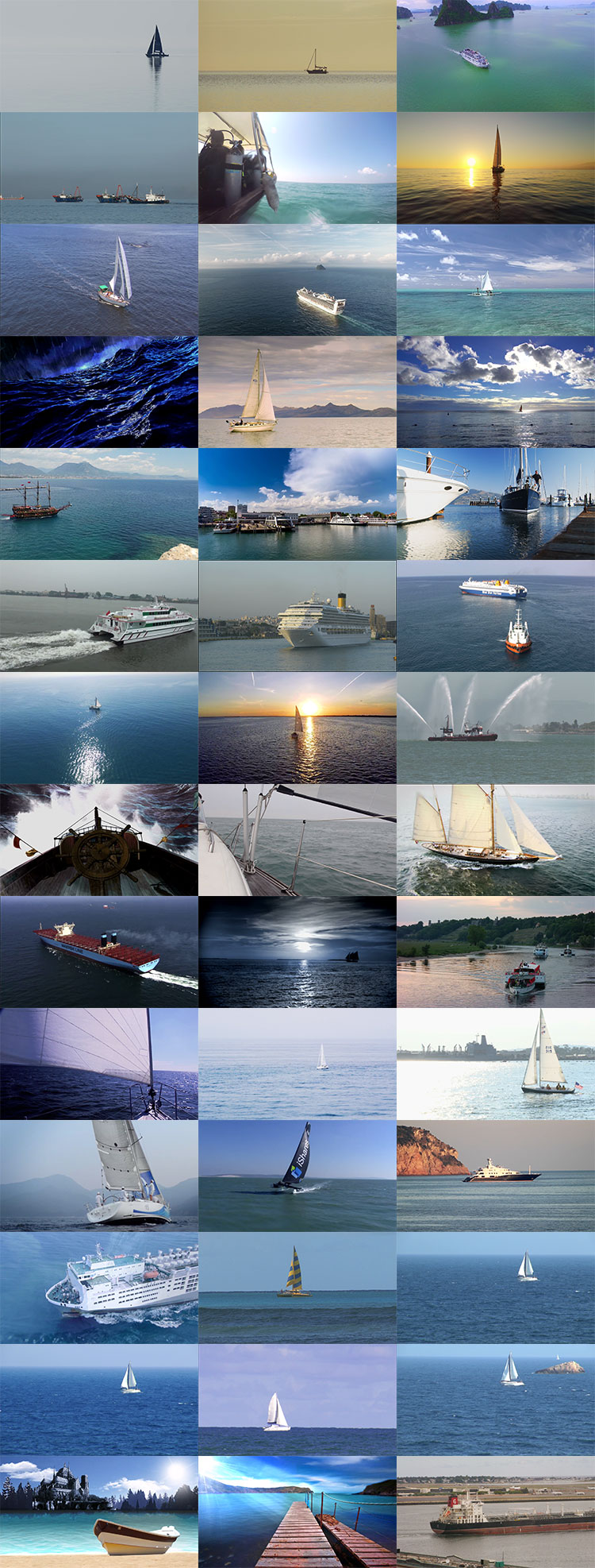 49个航海帆船游轮浪漫清新启航前行MP4格式风景视频素材