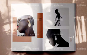 时尚欧美画册杂志Mockups样机展示PSD分层模板封面品牌模型