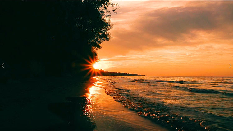 1190款唯美风景海边海滩海水日落夕阳海浪MP4实拍短视频素材10
