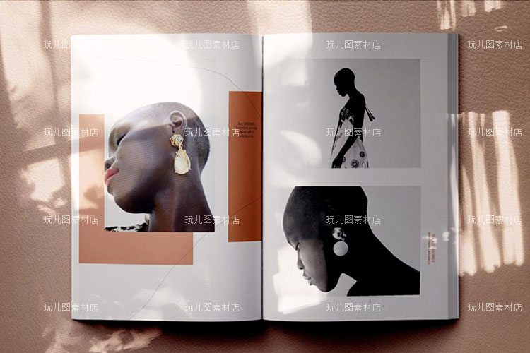 时尚欧美画册杂志Mockups样机展示PSD分层模板封面品牌模型02