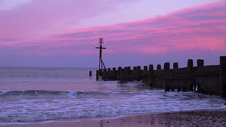 1190款唯美风景海边海滩海水日落夕阳海浪MP4实拍短视频素材02