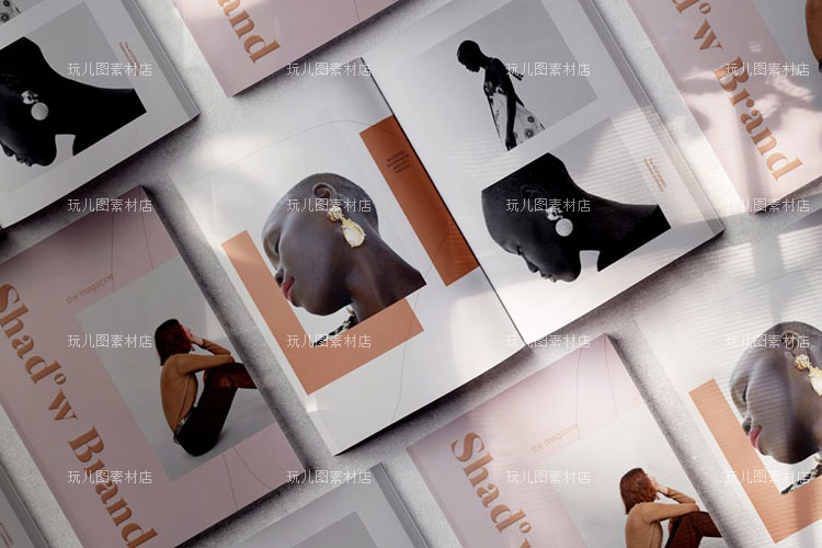 时尚欧美画册杂志Mockups样机展示PSD分层模板封面品牌模型03