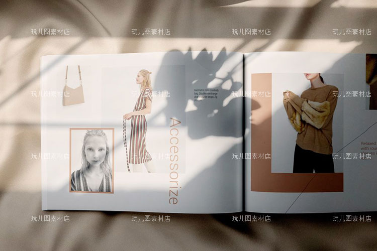时尚欧美画册杂志Mockups样机展示PSD分层模板封面品牌模型05